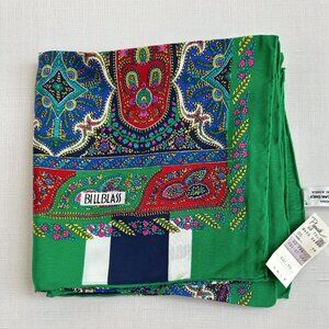 Bill Blass All Silk Paisley Square Scarf 34"